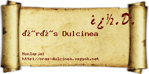Órás Dulcinea névjegykártya